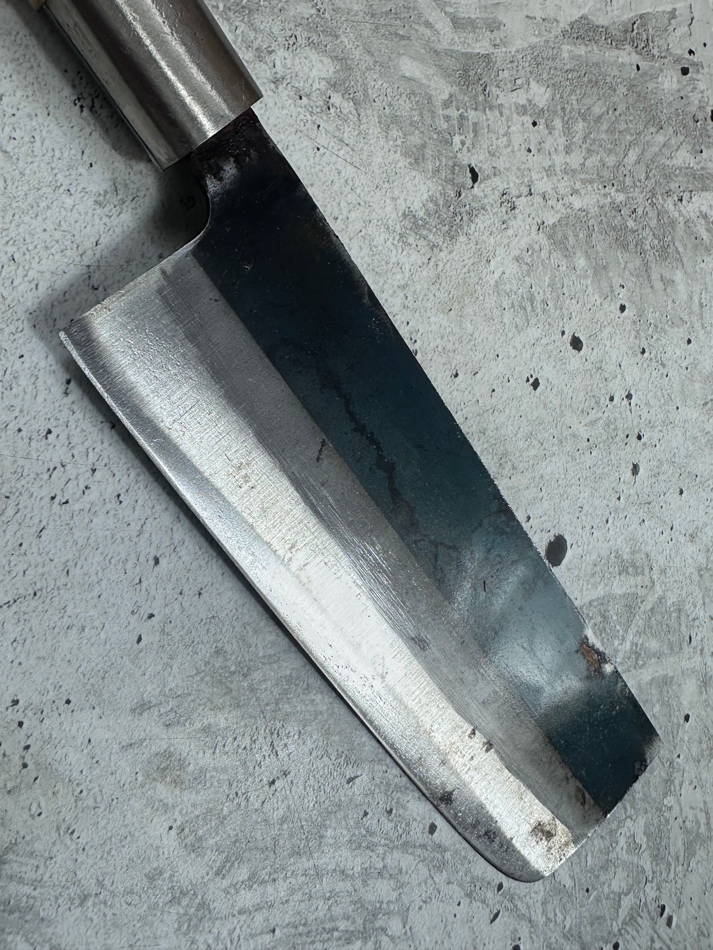 Vintage Fujiwara Sadashige Nakiri Knife 160mm Carbon Steel Original Box 2139