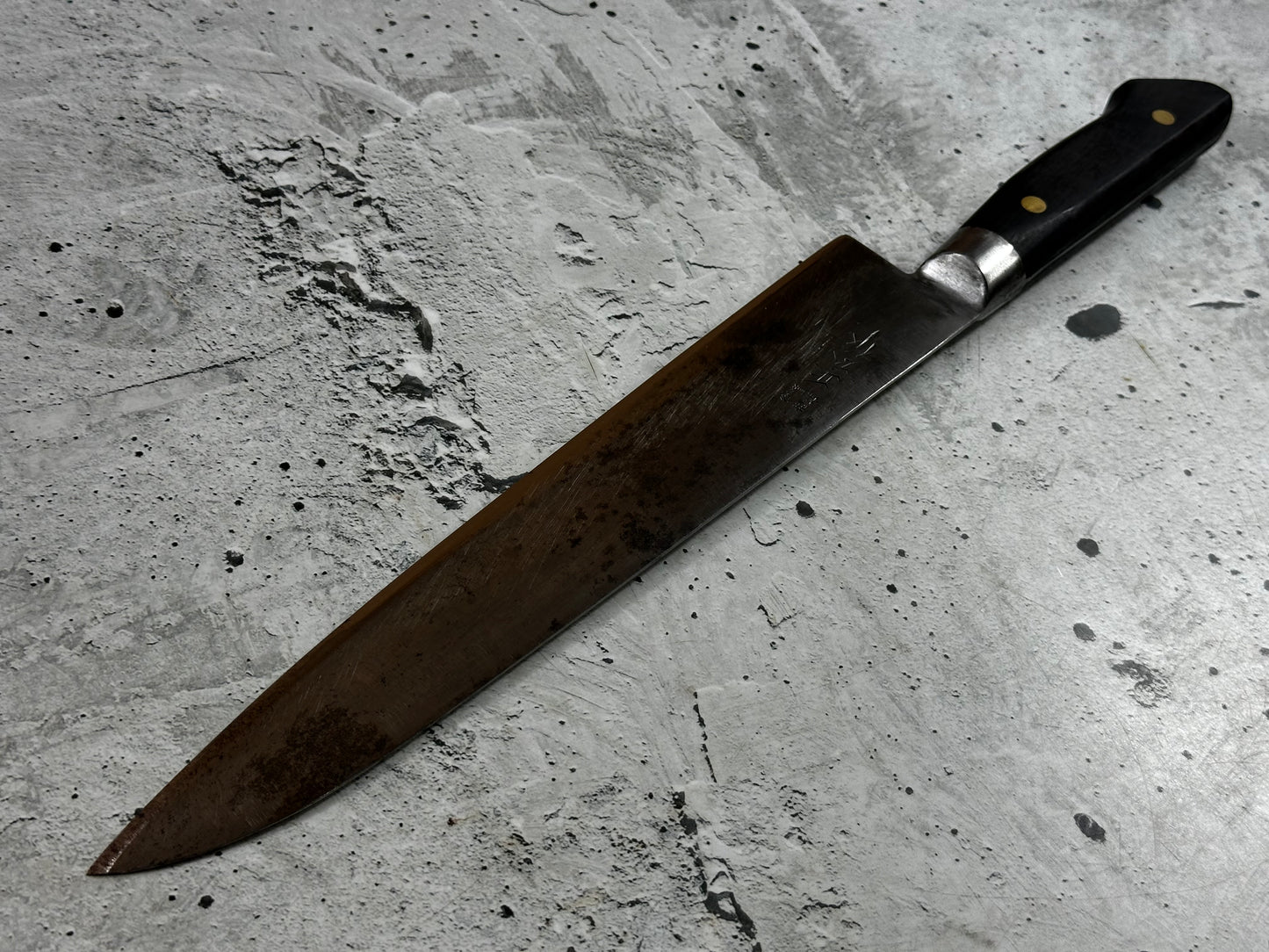 Vintage Japanese Gyuto Knife 270mm Carbon Steel  Made in Japan 2015