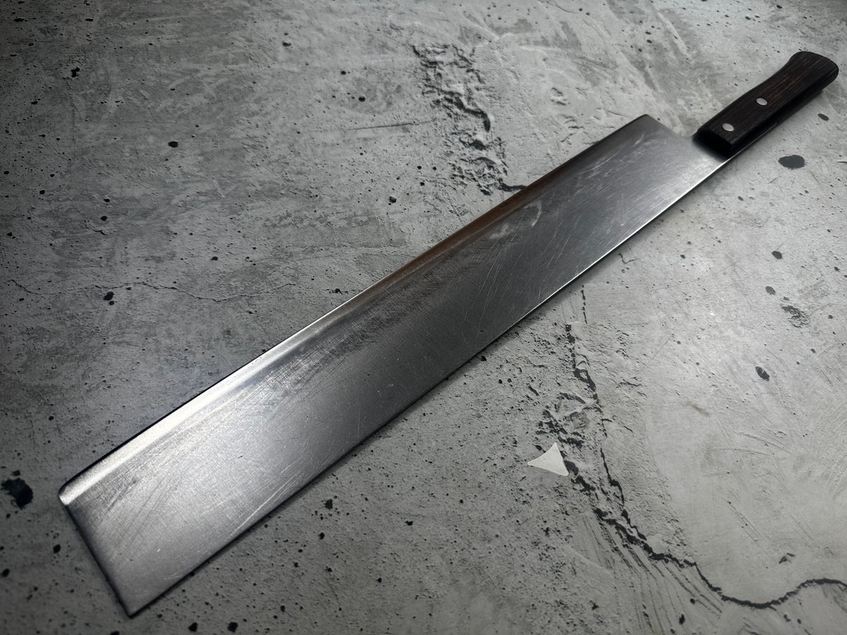 Vintage Unbranded Stainless Steel Nakiri Knife 370mm 2322