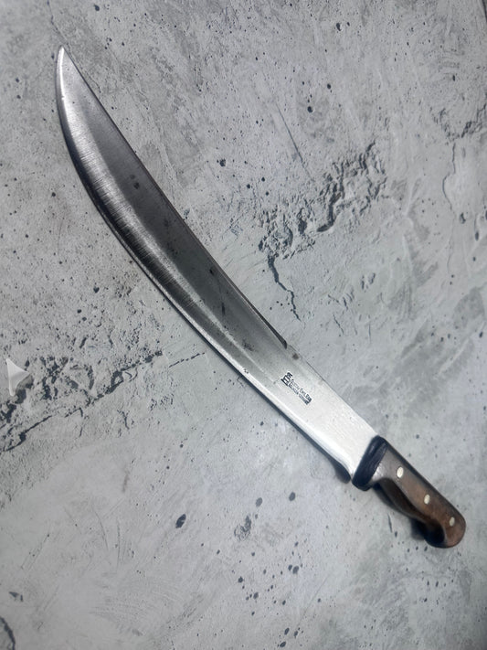 Vintage Gustav Emil Ern Butcher Knife 300mm Carbon Steel Made in Germany 2110