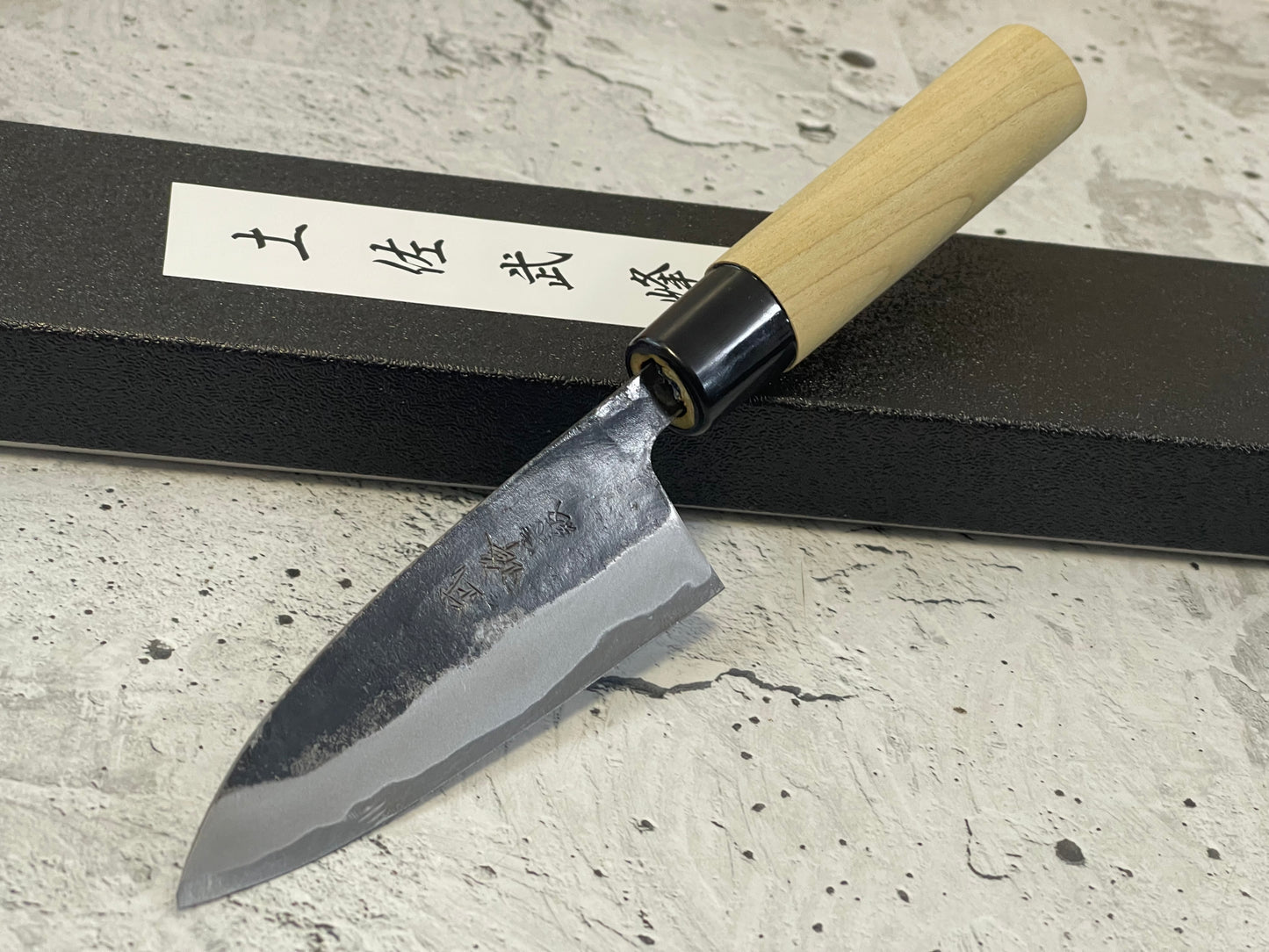 Murata Aogami Kurochi Finish Ko-Bocho Deba Knife 105mm - Made in Japan 🇯🇵