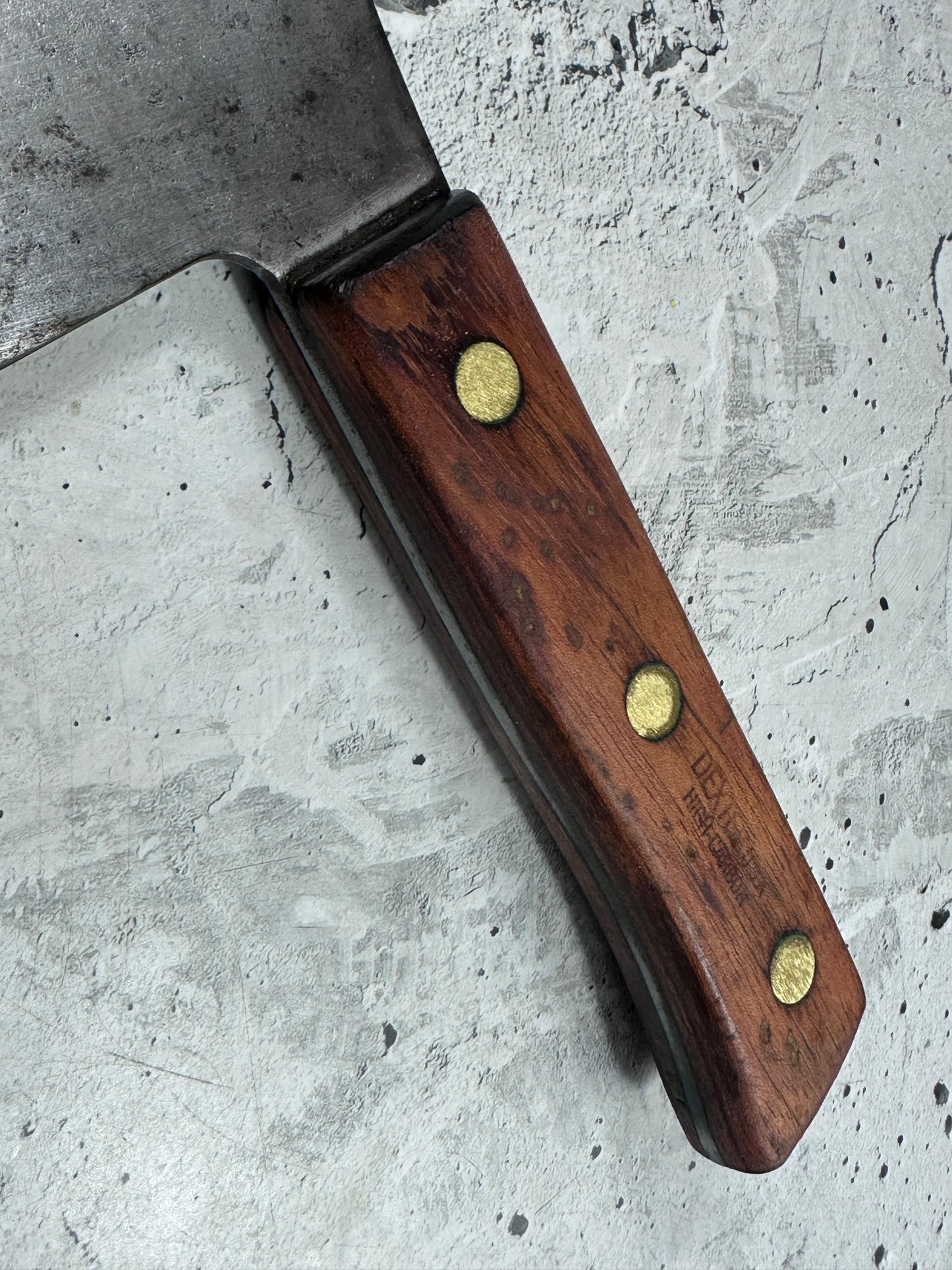 Vintage Dexter Butcher Cleaver Knife 180mm High Carbon Steel Made in USA 2105