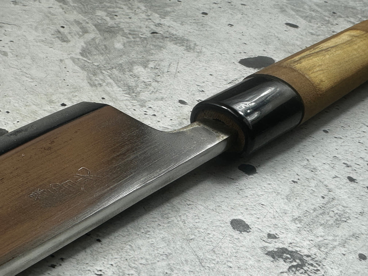 Vintage Kajigen Carbon Steel Deba Knife 150mm 2349