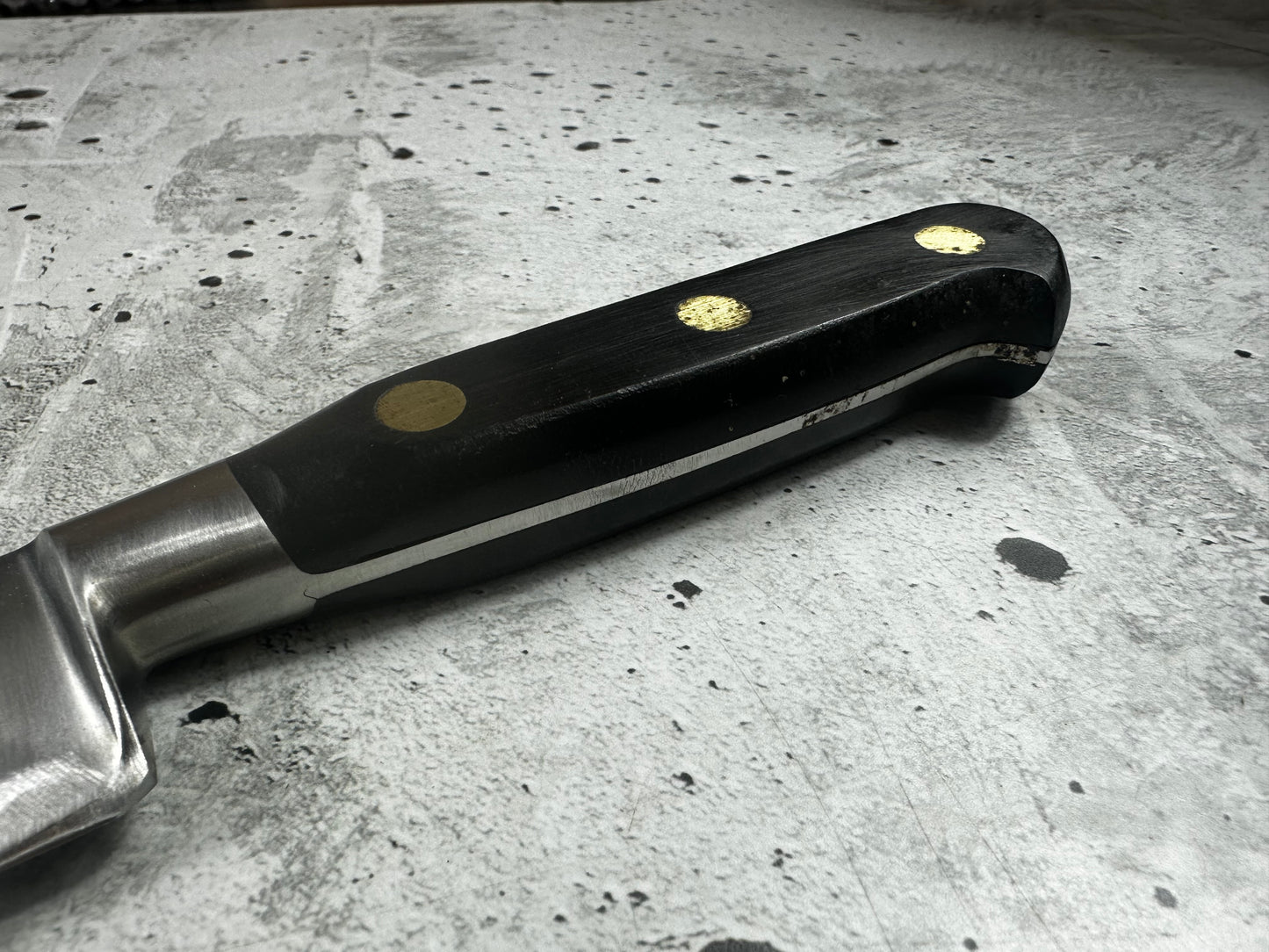 Vintage French Sabatier Slicing Knife 250mm High Carbon Steel POM Handle 2247