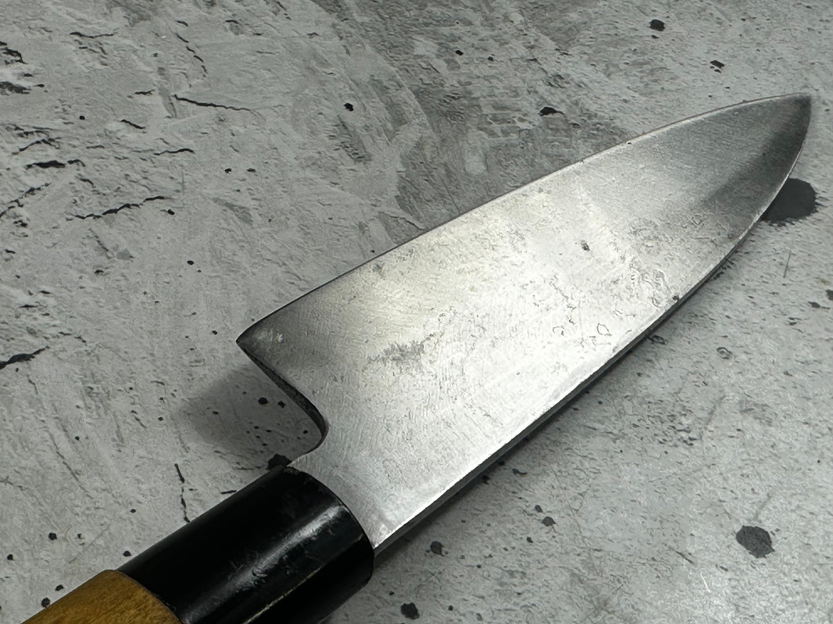 Vintage Seki Magoroku Funayuki  Knife 150mm Carbon Steel Magnolia Wood Handle  2262