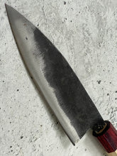 Load image into Gallery viewer, Japanese Gyuto 16cm Knife Carbon Steel Magnolia and Red Pakka Octagon Handle Made In Japan 🇯🇵 1544