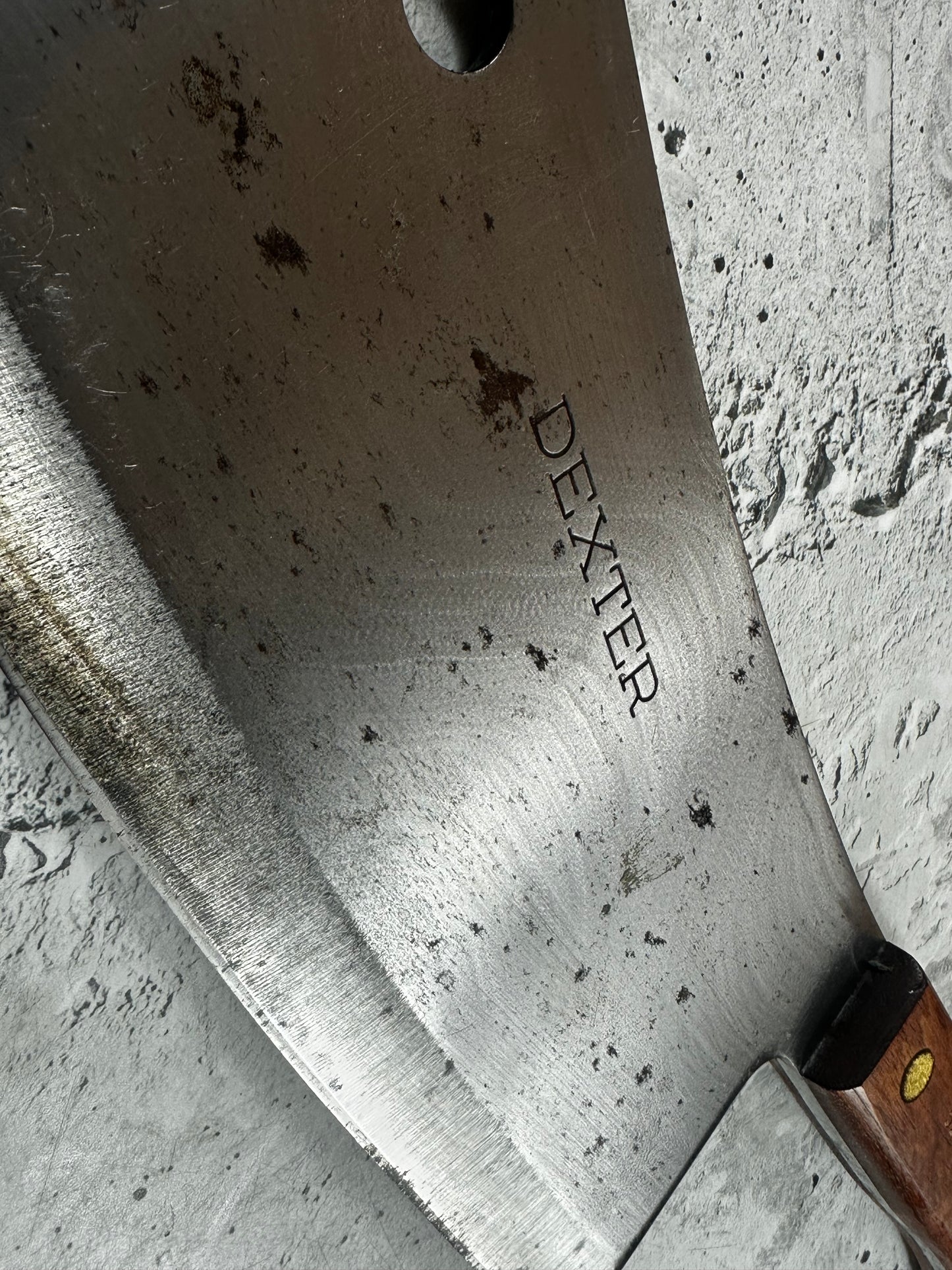 Vintage Dexter Butcher Cleaver 5289 Knife 230mm High Carbon Steel Blade Made in USA 🇺🇸 1995