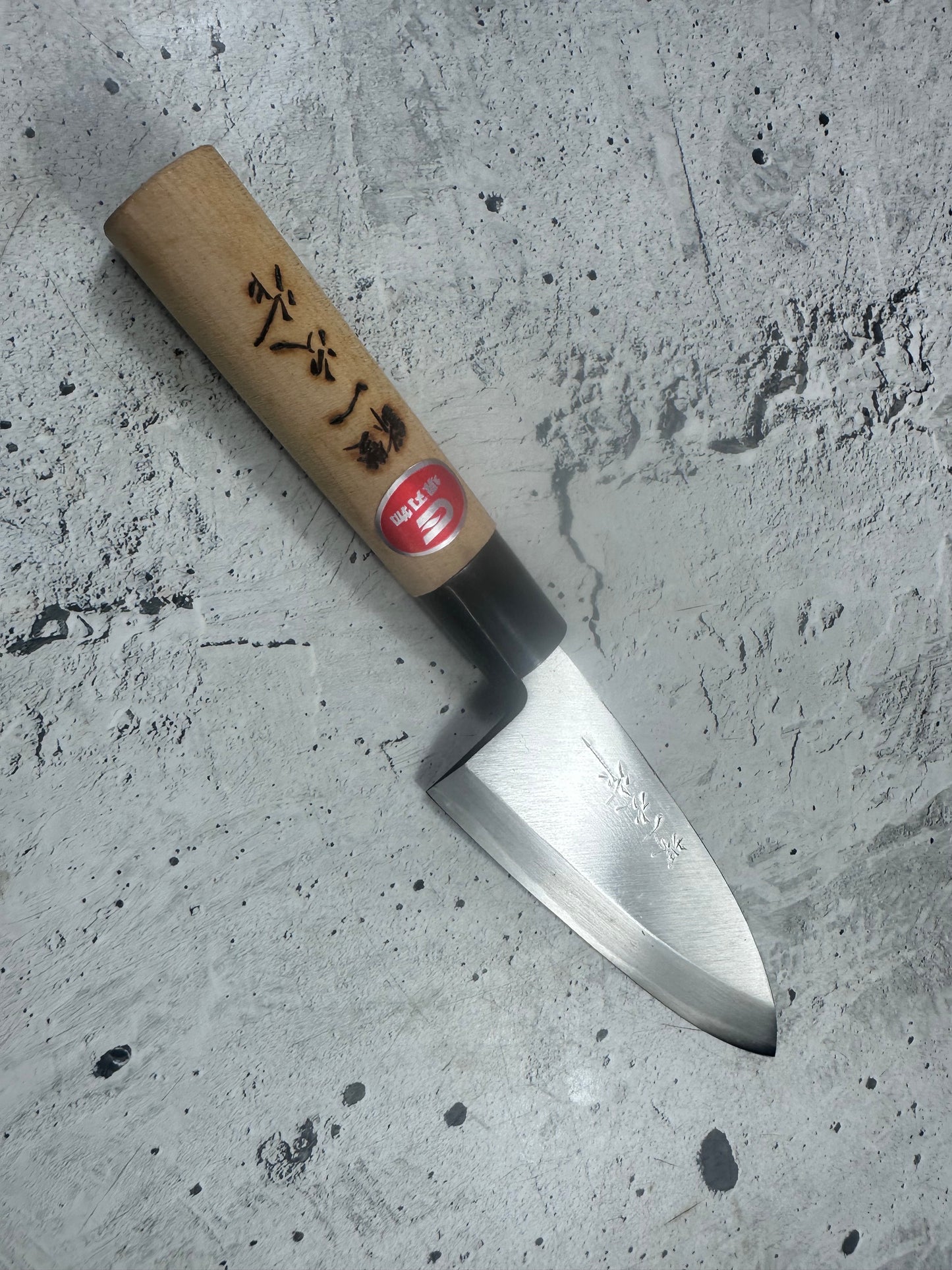 Vintage Sakai Ichiji Deba Knife Carbon Steel Wood Handle 2241