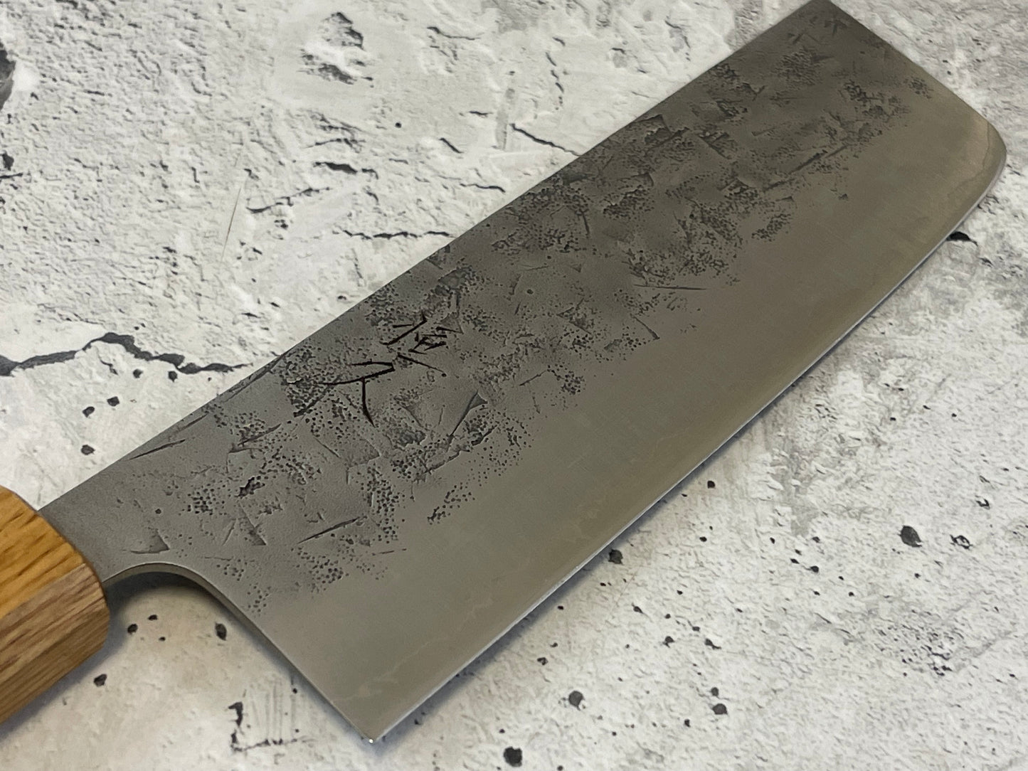 Tsunehisa SLD Washiji KOY Nakiri Knife 170mm - Made in Japan 🇯🇵 Oak Yaki Handle