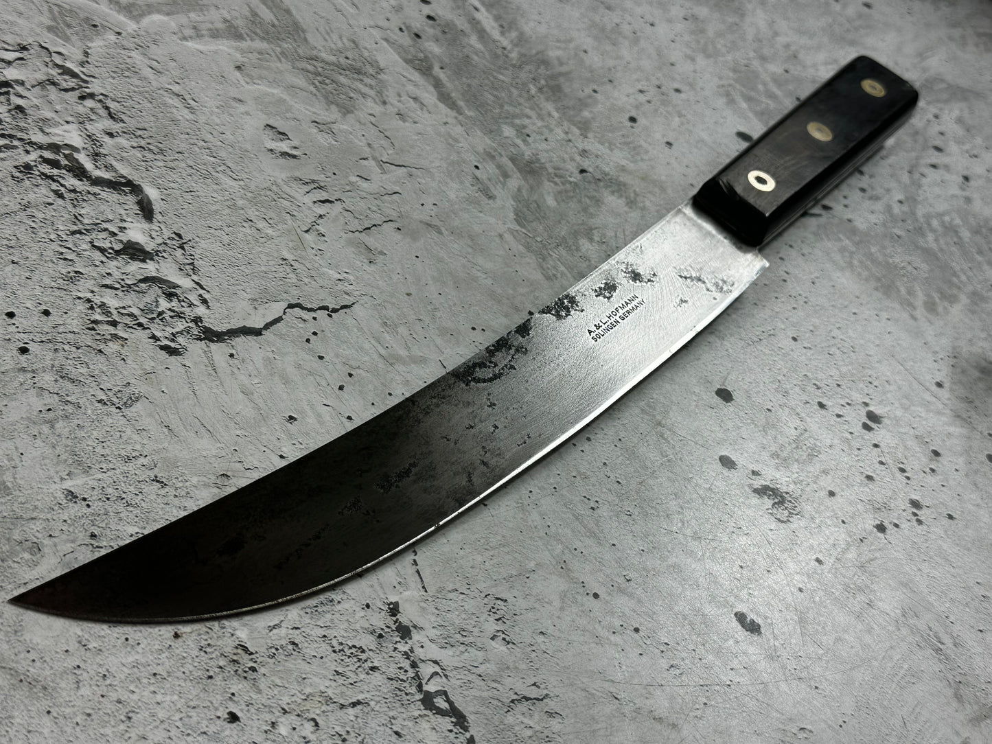 Vintage A. & L. Hofmann Butcher Knife 260mm  Carbon Steel Blade Made in German 2001