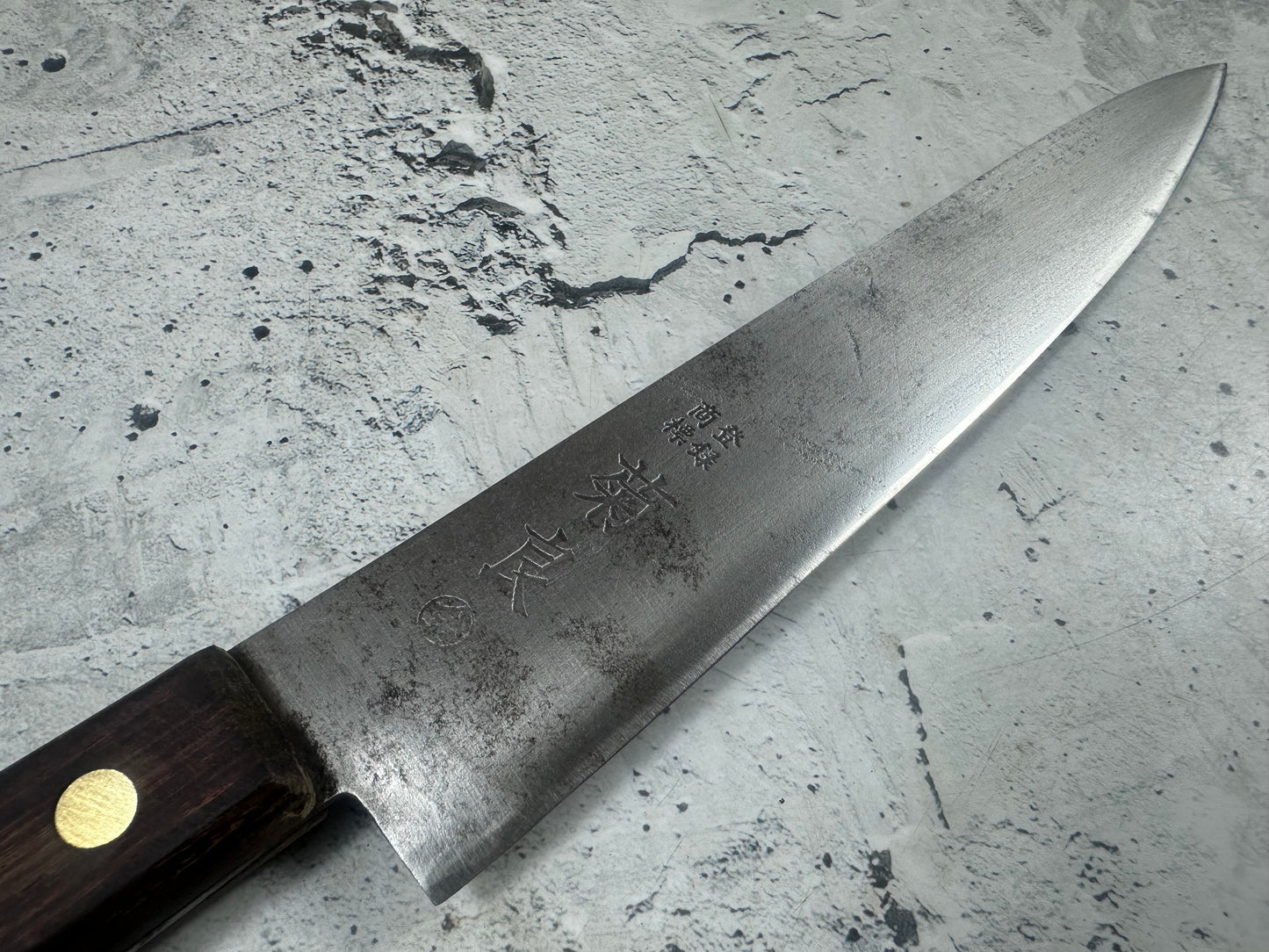 Vintage Japanese Gyuto Knife 210mm Carbon Steel Japan 2012