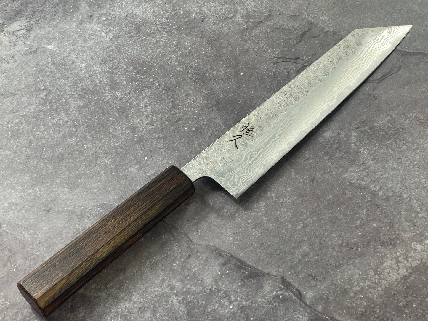Tsunehisa 440c Damascus Nashiji Kiritsuke 210mm Oak Handle Made in Japan 🇯🇵