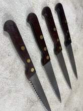 Load image into Gallery viewer, Vintage French Serrated Paring Knife Set 4x Made in France 🇫🇷 1987