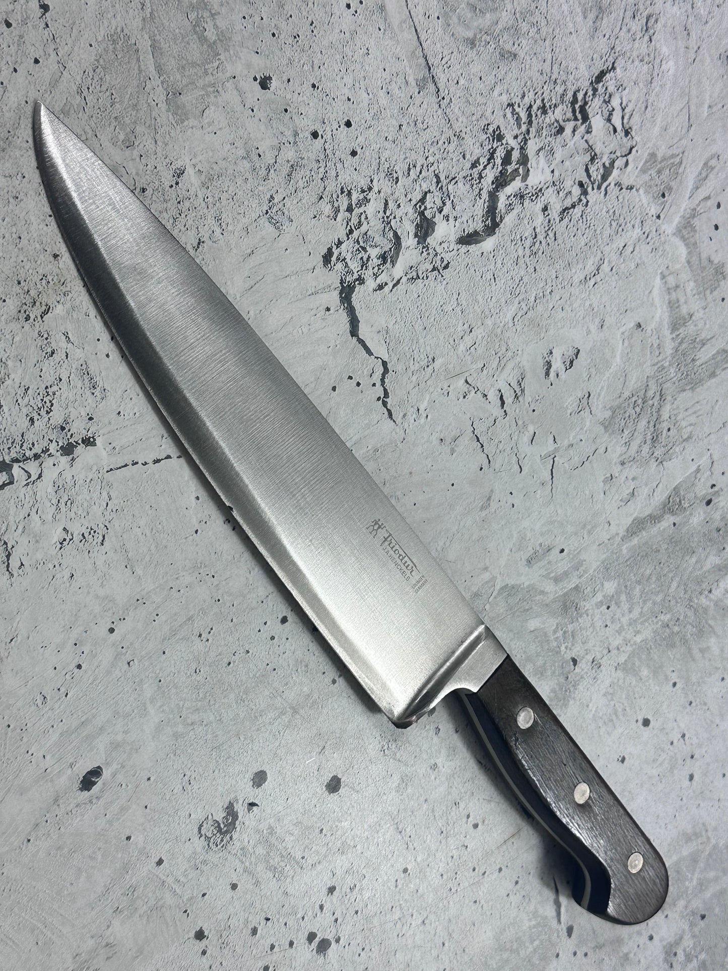 Vintage J. A. Henckels Friodur Chef Knife 210mm High Carbon Steel Made in Germany 2114