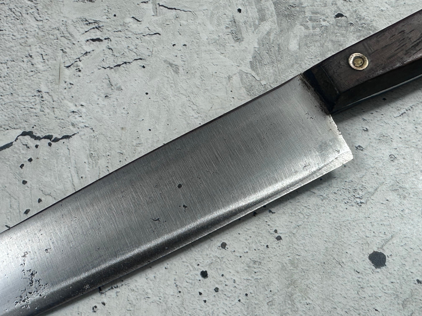 Vintage French Chef Knife 200mm Stainless Steel Wood Handle 2174