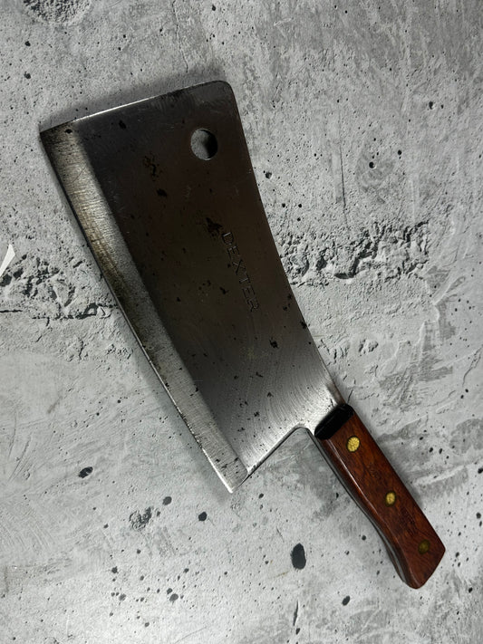 Vintage Dexter Butcher Cleaver 5289 Knife 230mm High Carbon Steel Blade Made in USA 🇺🇸 1995