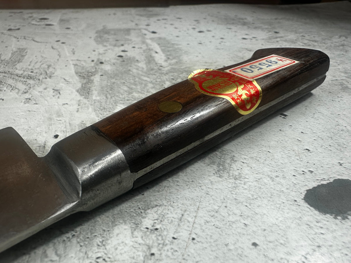Vintage Touroku Minamoto Sukehisa Gyuto 240mm Carbon Steel Timber Handle 2269