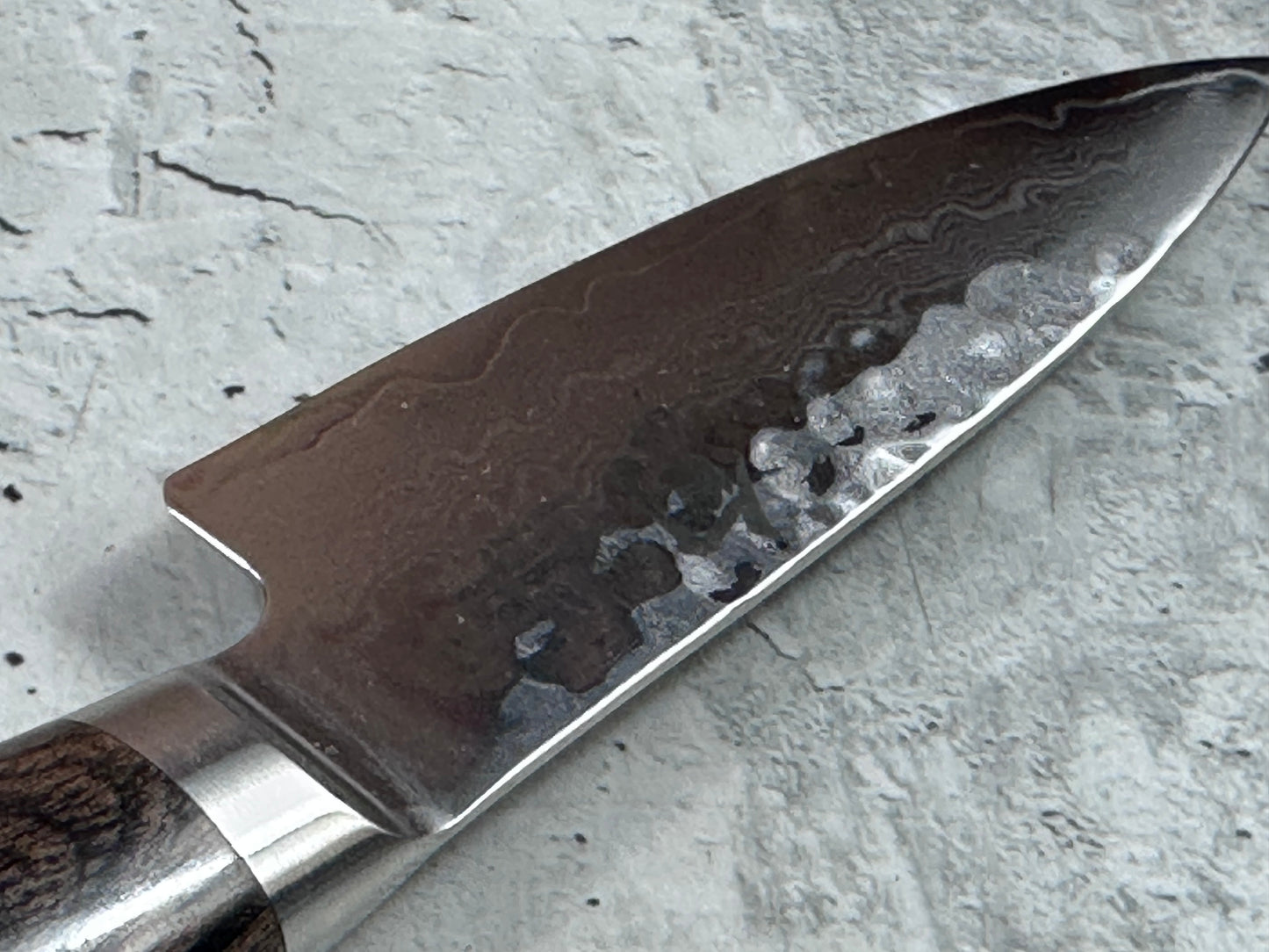 Pre-Owned Shun Premier Paring Knife 100mm Damascus Steel PakkaWood Handle 2175