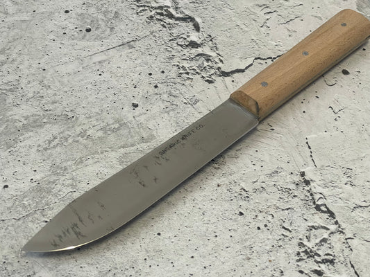 Vintage Ontario Butcher Knife 160mm High Carbon Steel Made in USA 🇺🇸 1496