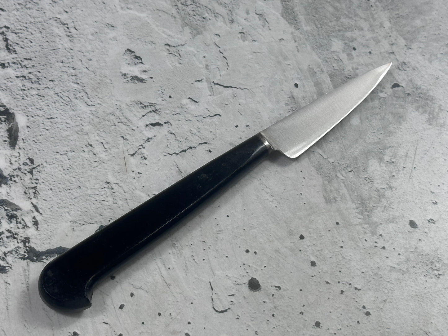 Vintage French Nogent Style Paring Knife 70mm Inox Steel POM Handle 2201