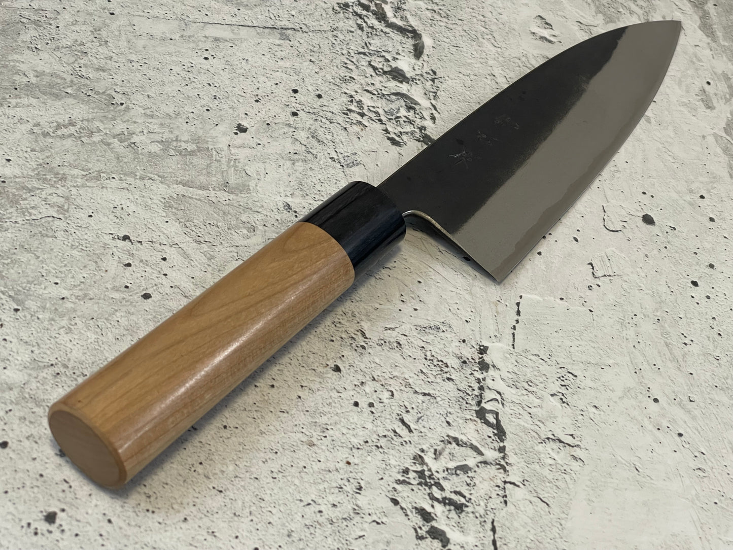 Muneishi Aogami SS Clad Gyuto 150 mm  Kurochi Finish Made in Japan