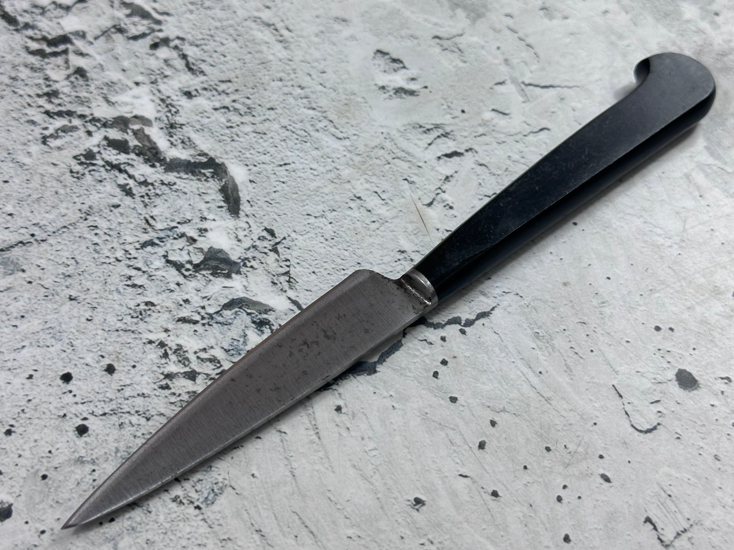 Vintage French Nogent Style Paring Knife 80mm Inox Steel POM Handle 2198