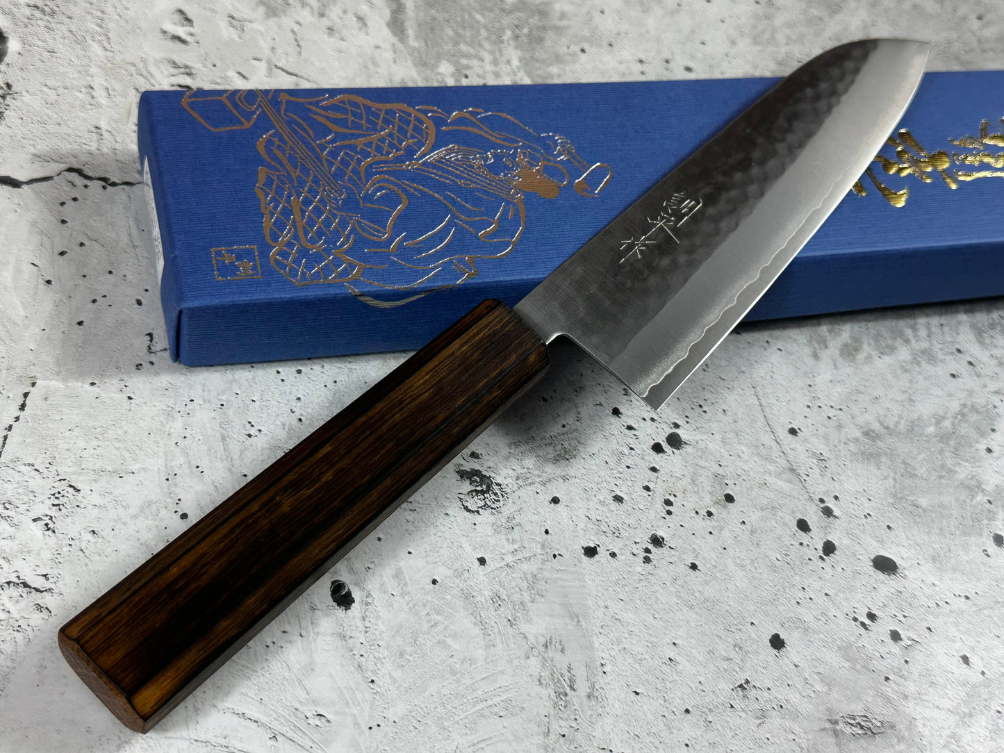 Masutani Kokuryu Tsutime Gyuto 180mm  VG1 Steel Oak Handle