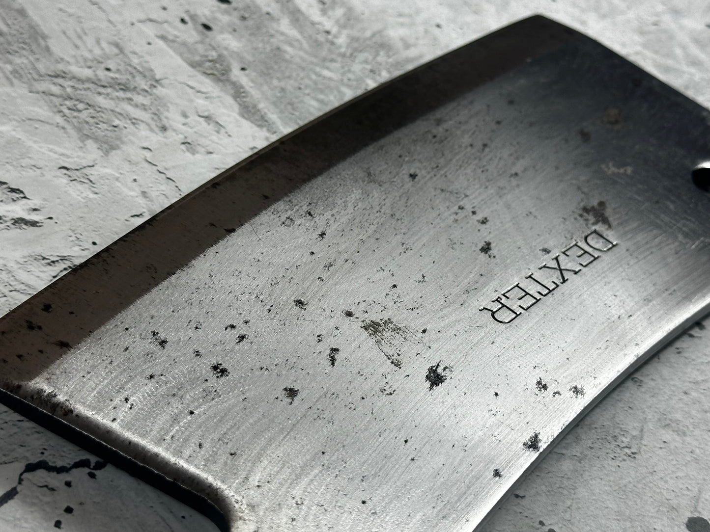 Vintage Dexter Butcher Cleaver 5289 Knife 230mm High Carbon Steel Blade Made in USA 🇺🇸 1995