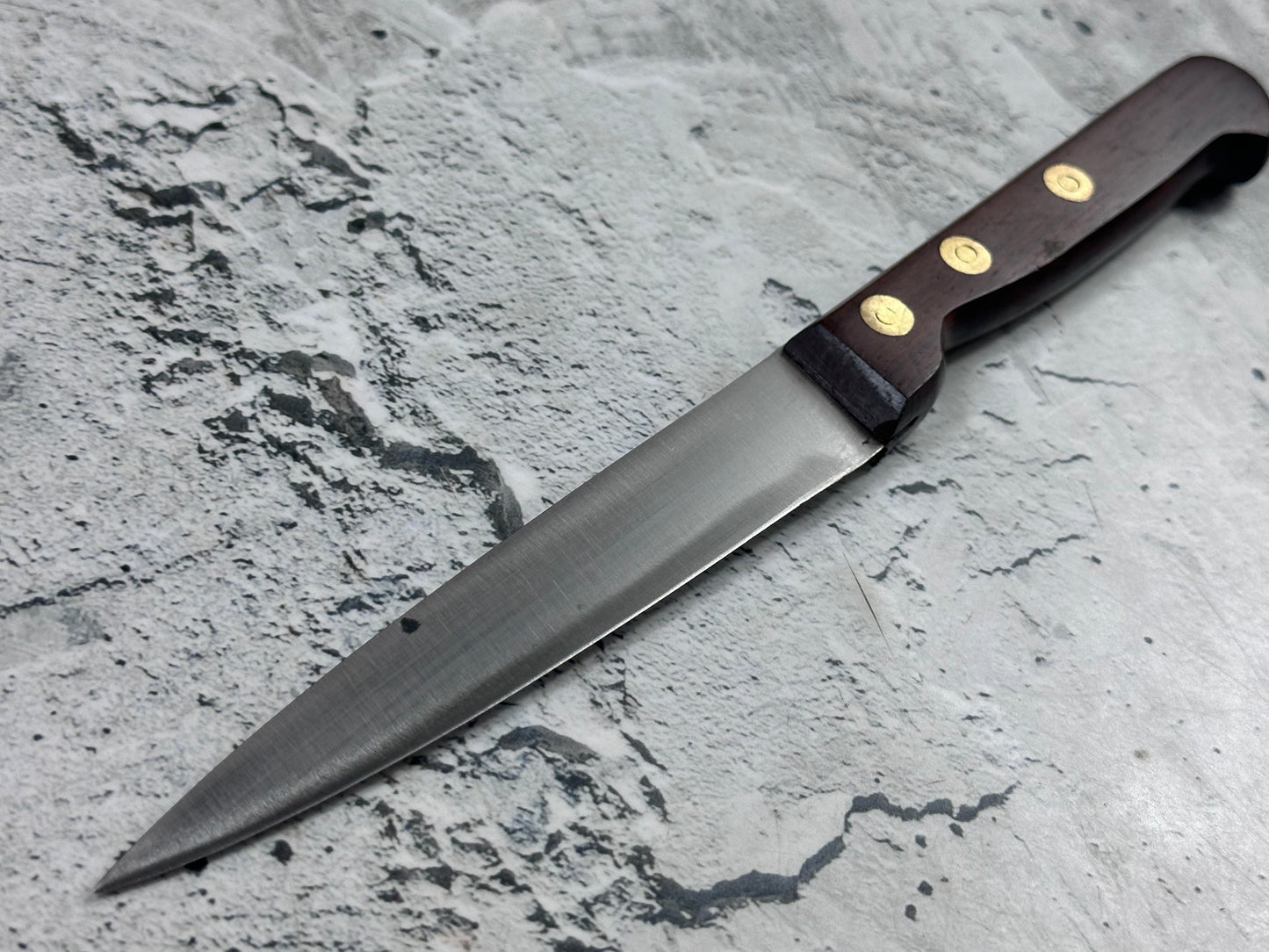 Vintage French Paring Knife 110mm Inox Steel Wood Handle 2215