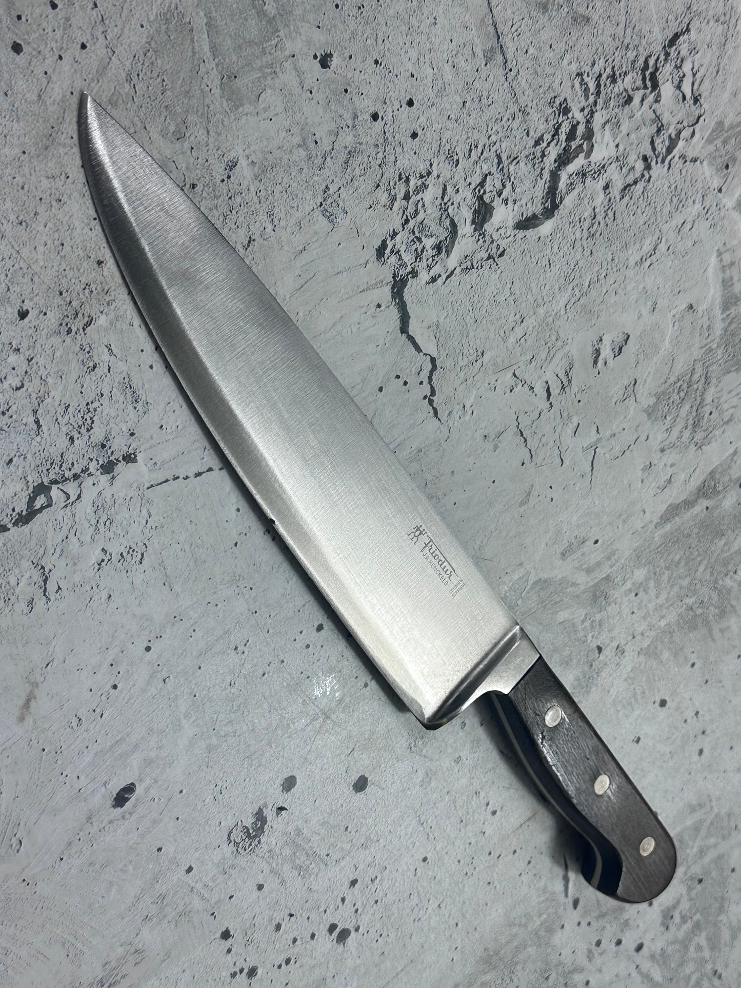 Vintage J. A. Henckels Friodur Chef Knife 210mm High Carbon Steel Made in Germany 2114