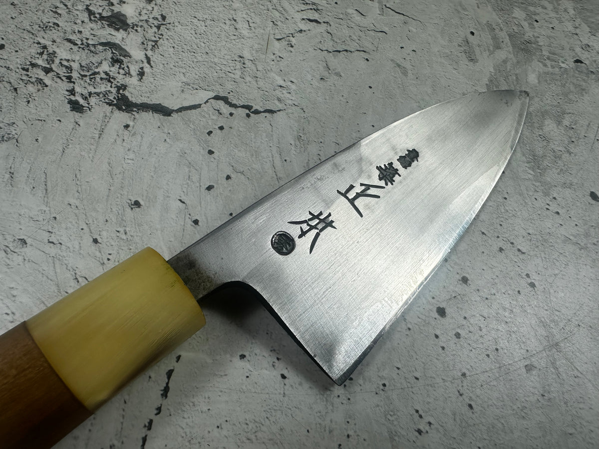 Vintage Masamoto Carbon Steel Ko-Deba Knife 120mm 2326