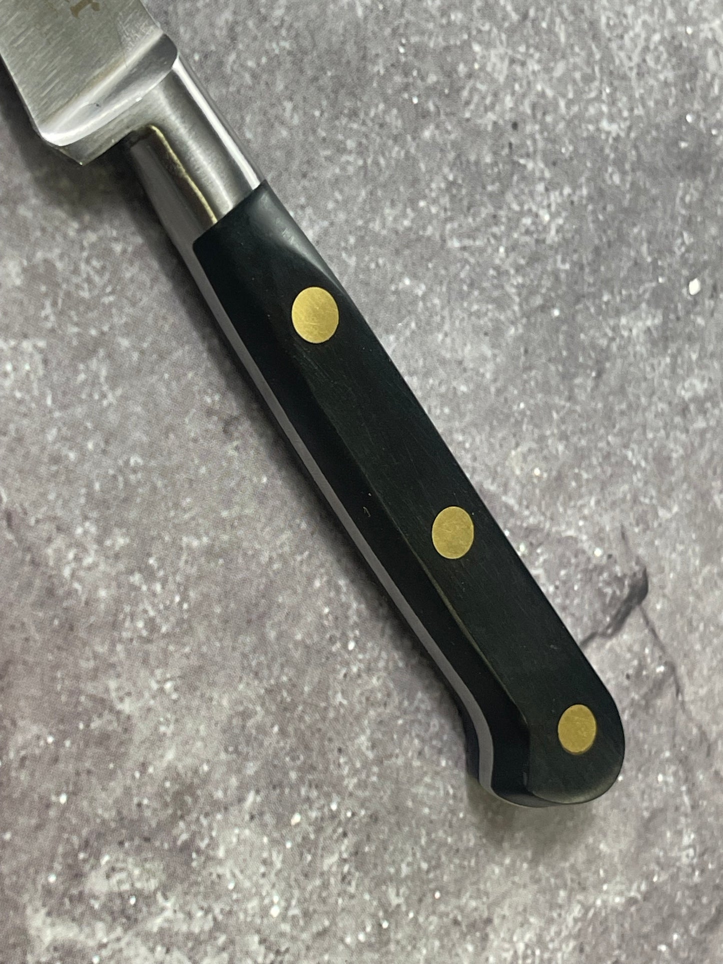 K Sabatier Curved Paring Knife 90mm - CARBON STEEL Made In France