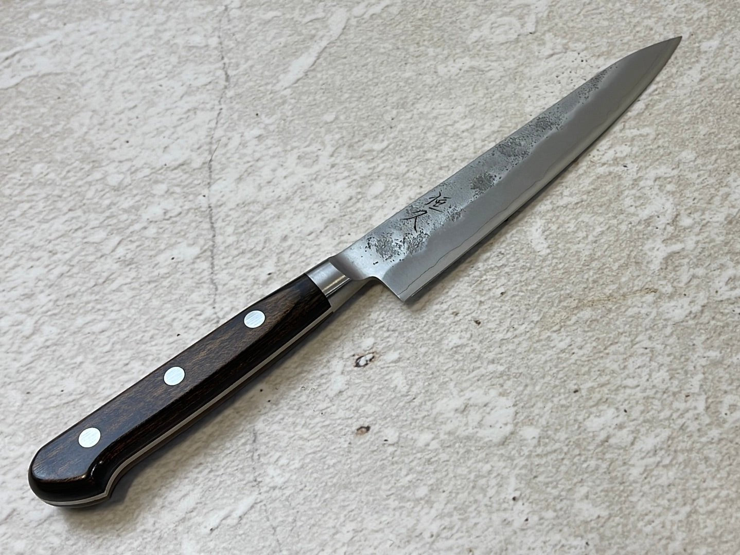 Tsunehisa G3 Nashiji Brown Petty 135mm - Made in Japan 🇯🇵 With Bolster