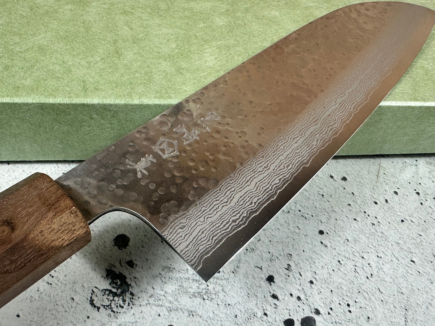 Makoto Kurosaki VG7 Damascus Santoku Knife 165mm