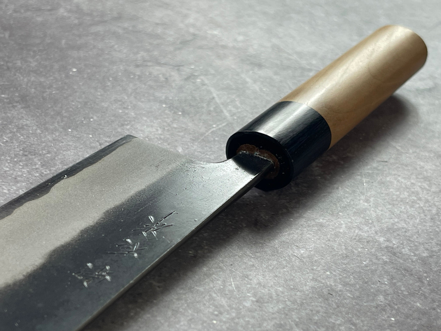 Muneishi Aogami SS Clad Nakiri 165 mm  Kurochi Finish Made in Japan