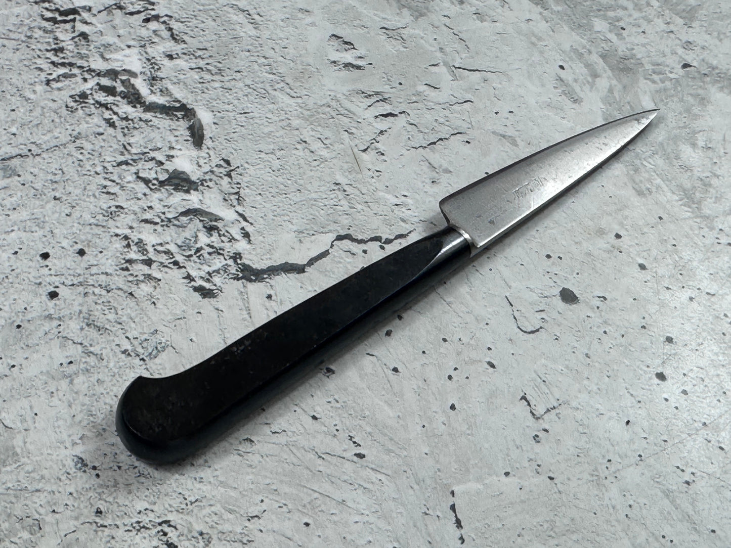 Vintage French Nogent Style Paring Knife 80mm Inox Steel POM Handle 2204