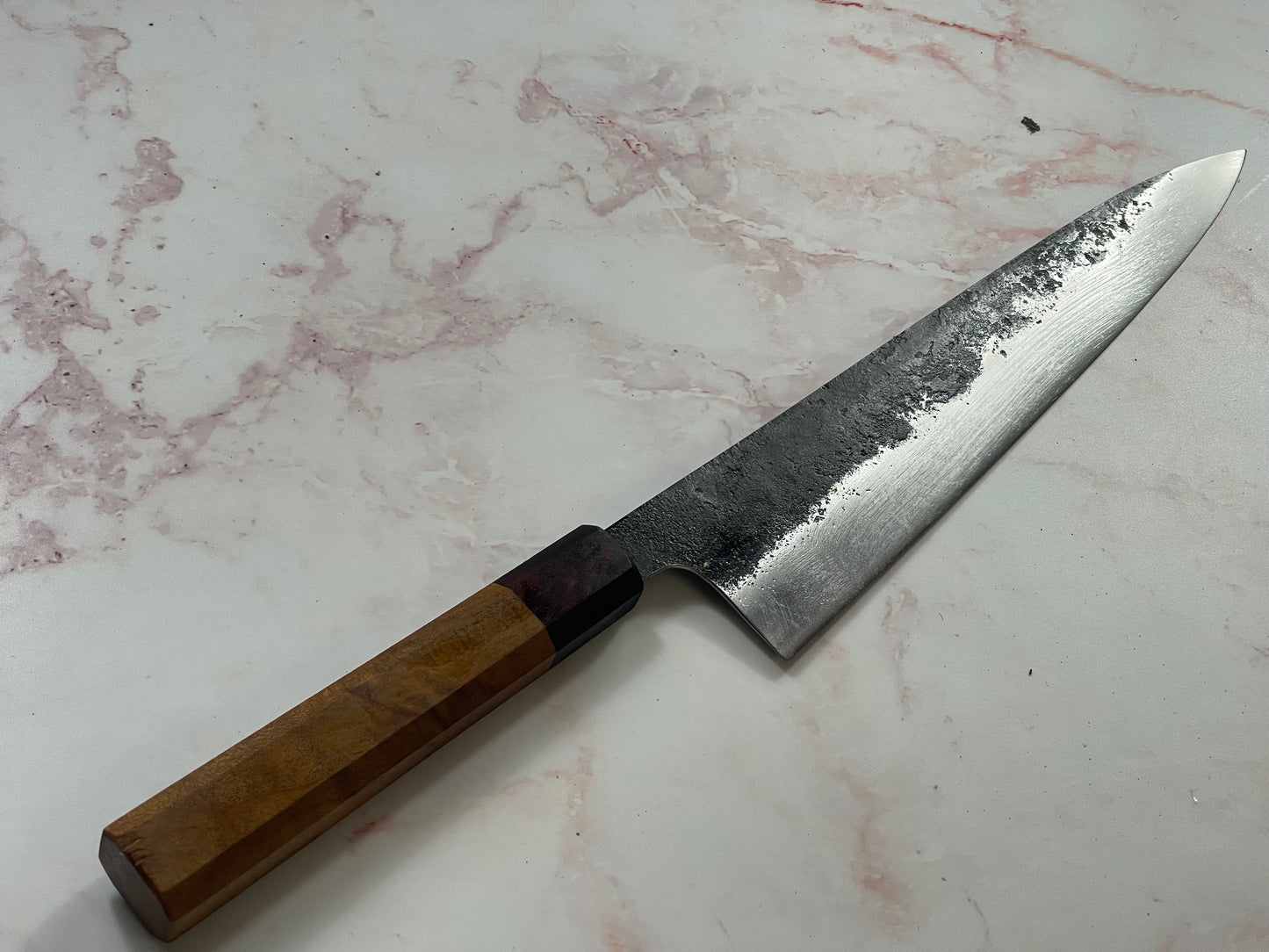 Gyuto 230mm Kurouchi Jatiwood and Rosewood Timber Handle