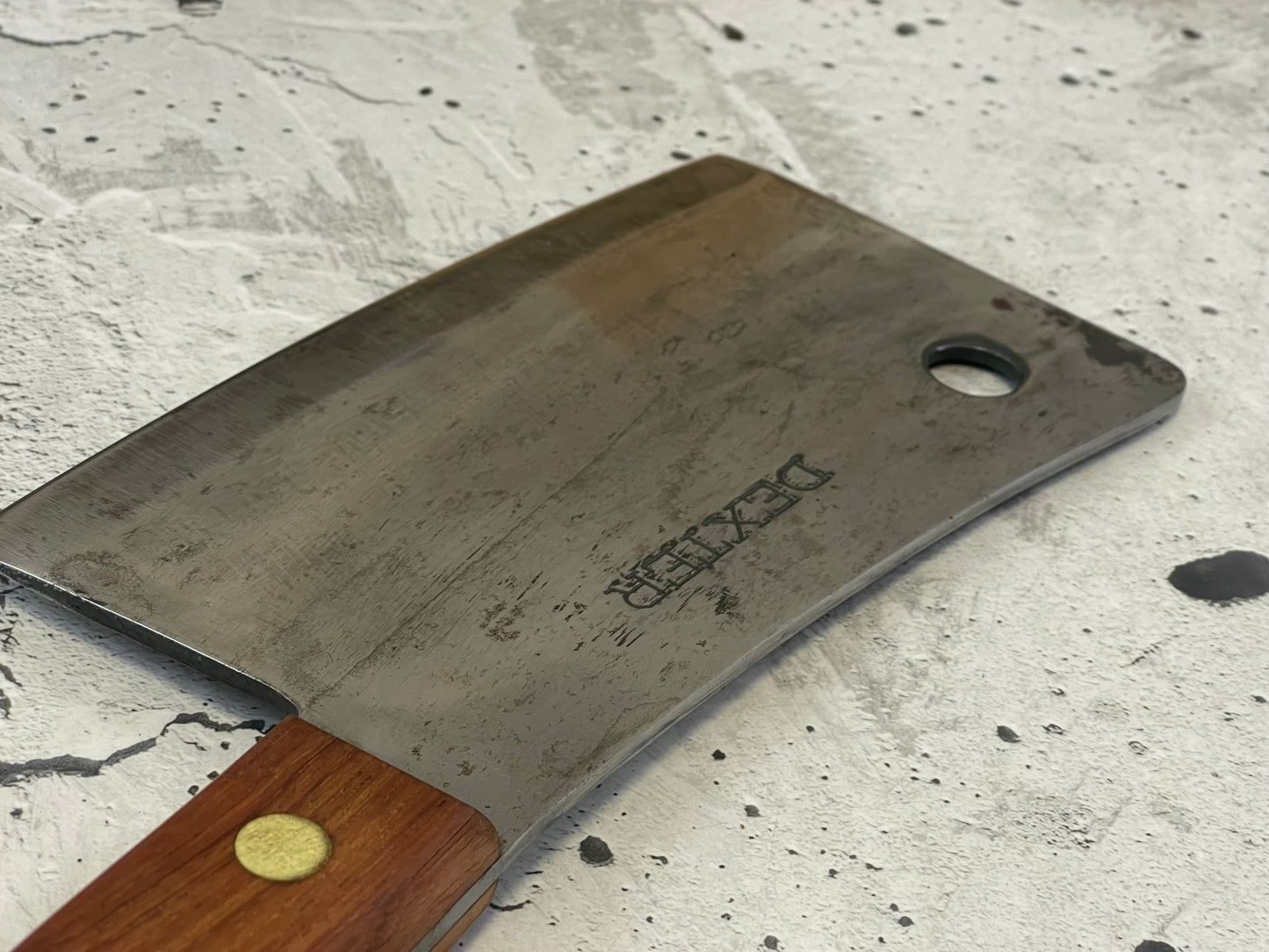 Vintage Dexter Butcher Cleaver Knife 180mm Stainless Steel Blade Made in USA 🇺🇸 1531