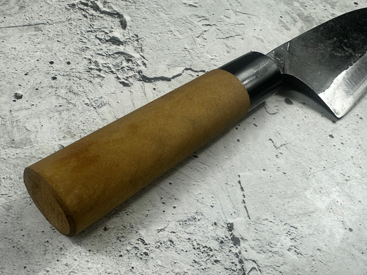 Vintage Tanegashima Deba Knife 180mm Carbon Steel Timber Handle 2271