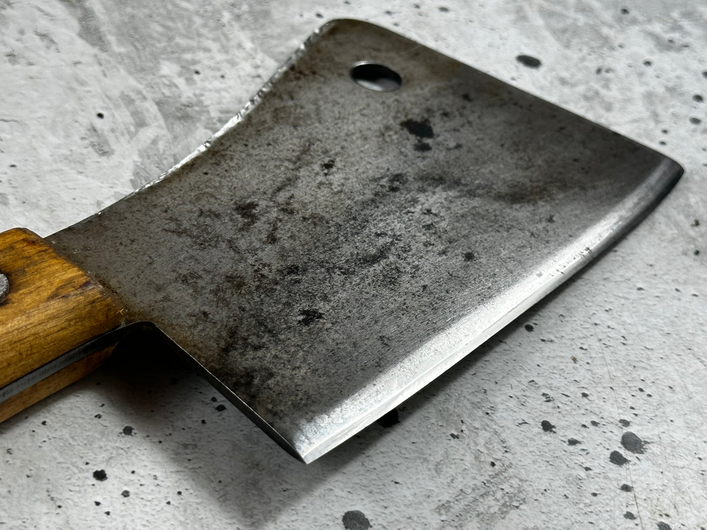 Vintage Bridell Cleaver Knife 155mm  Carbon Steel Blade Made in USA 🇺🇸 1999
