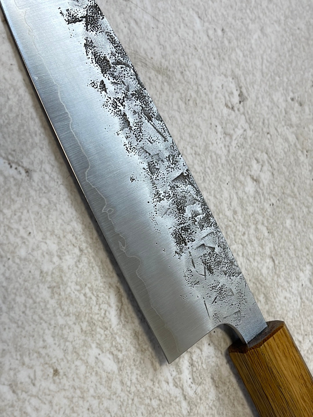 Tsunehisa SLD Washiji KOY Santoku Knife 170mm - Made in Japan 🇯🇵 Oak Yaki Handle