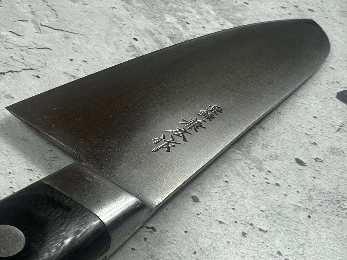 Vintage Kanehiro Cutlery Santoku Knife 170mm Carbon Steel 2292