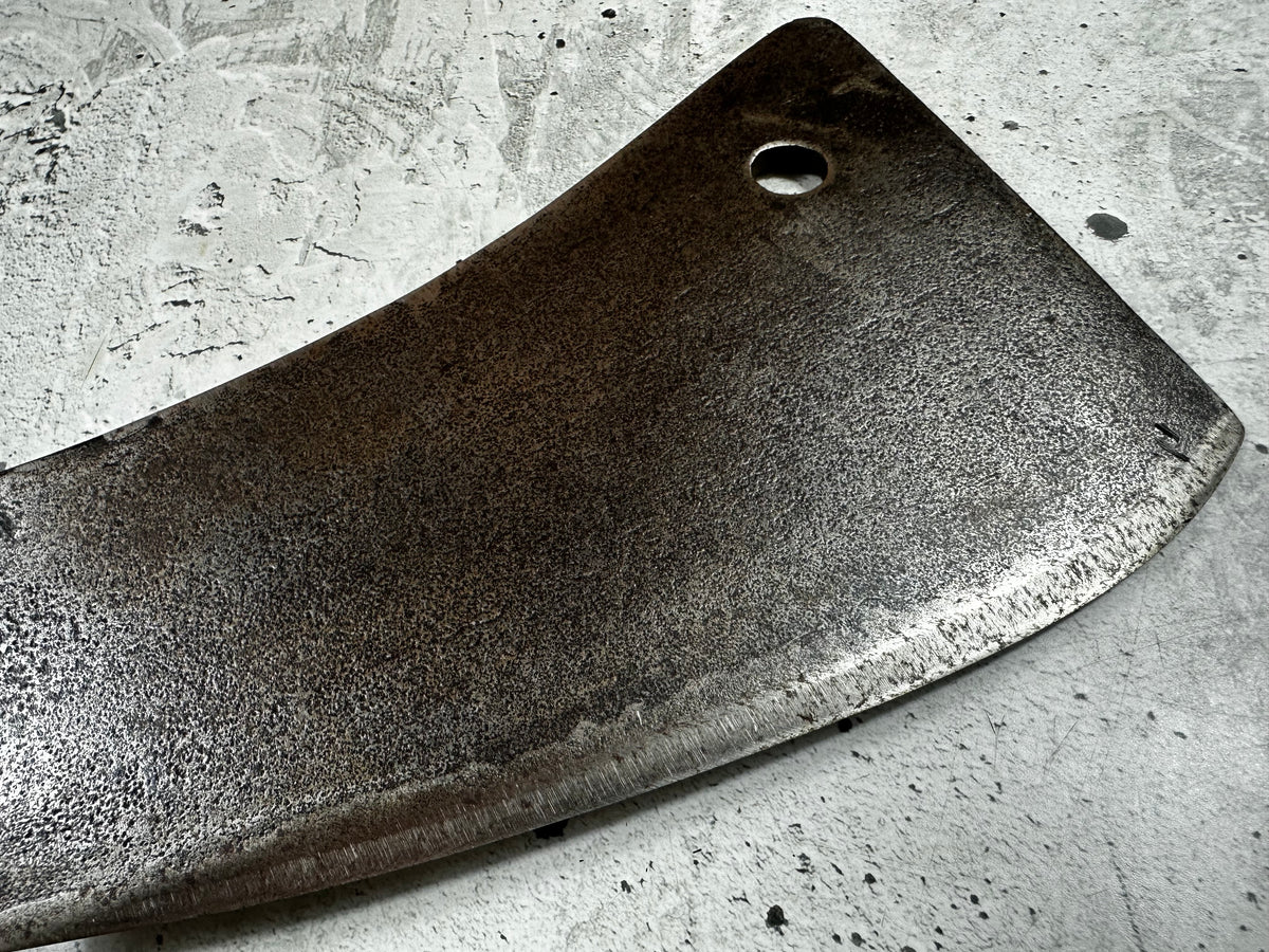 Vintage Heavy Duty Butchers Cleaver Knife 200mm Carbon Steel Timber Handle 2266