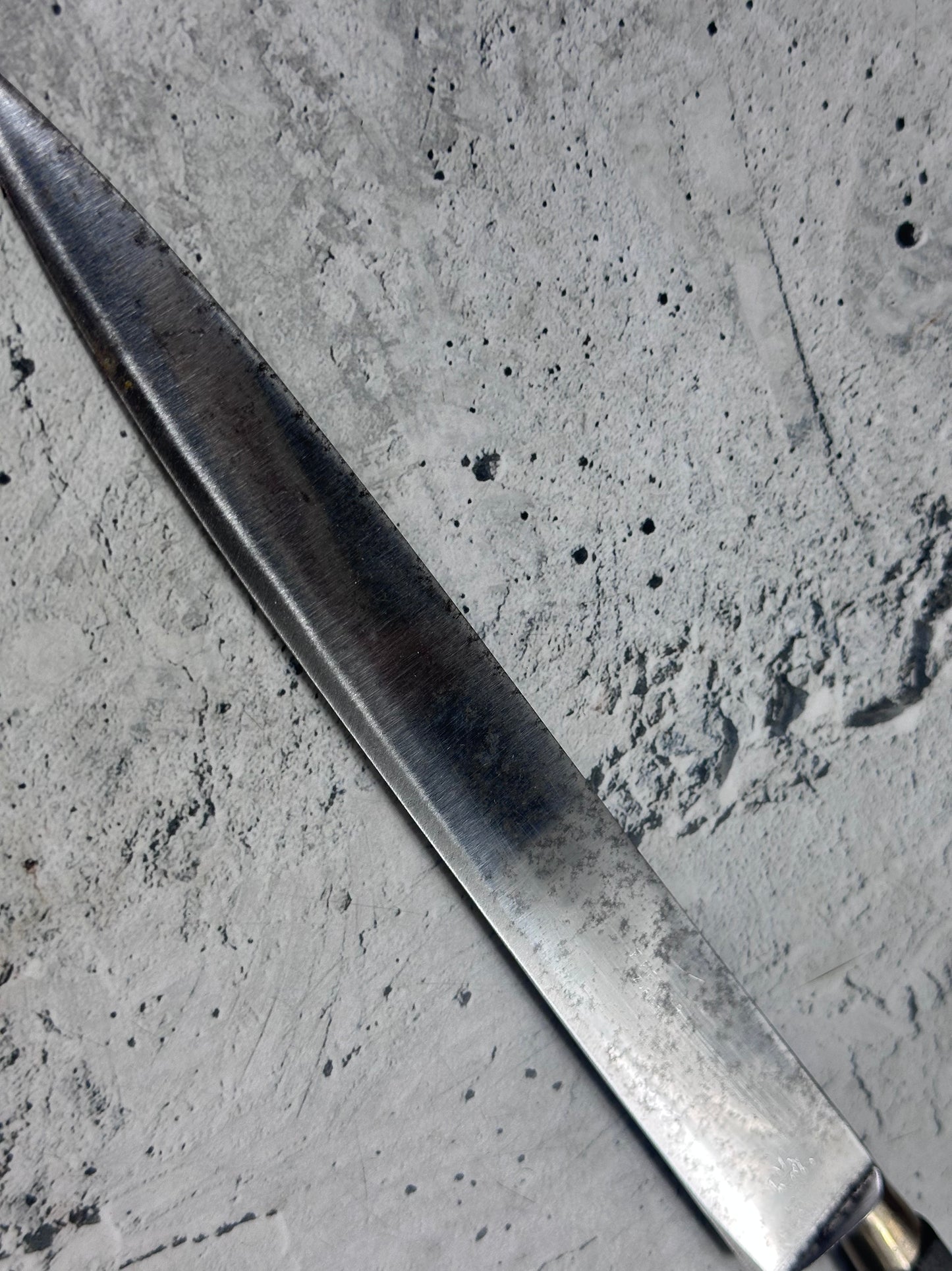 Vintage Sabatier Nogent Flexible Slicing Knife 230mm Carbon Steel 2186