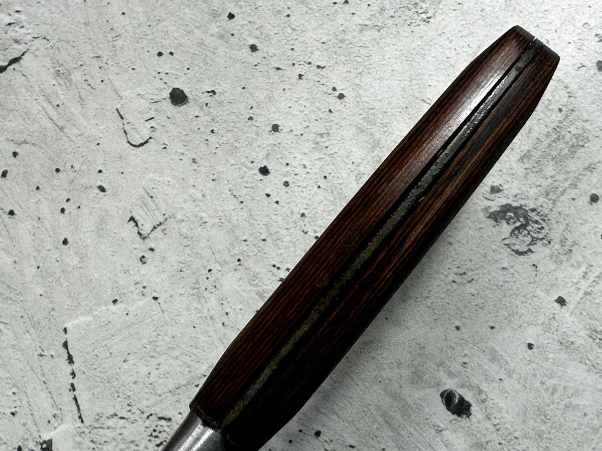 Vintage Seki Magoroku Santoku Knife 200mm Carbon Steel Wood Handle 2277