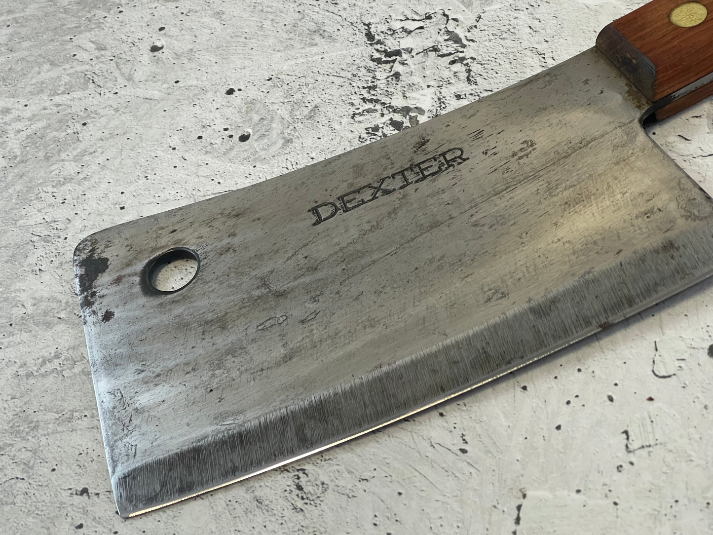Vintage Dexter Butcher Cleaver Knife 180mm Stainless Steel Blade Made in USA 🇺🇸 1531