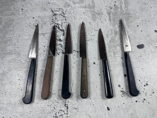 Vintage French Paring Knife Set High Carbon Steel France 2055