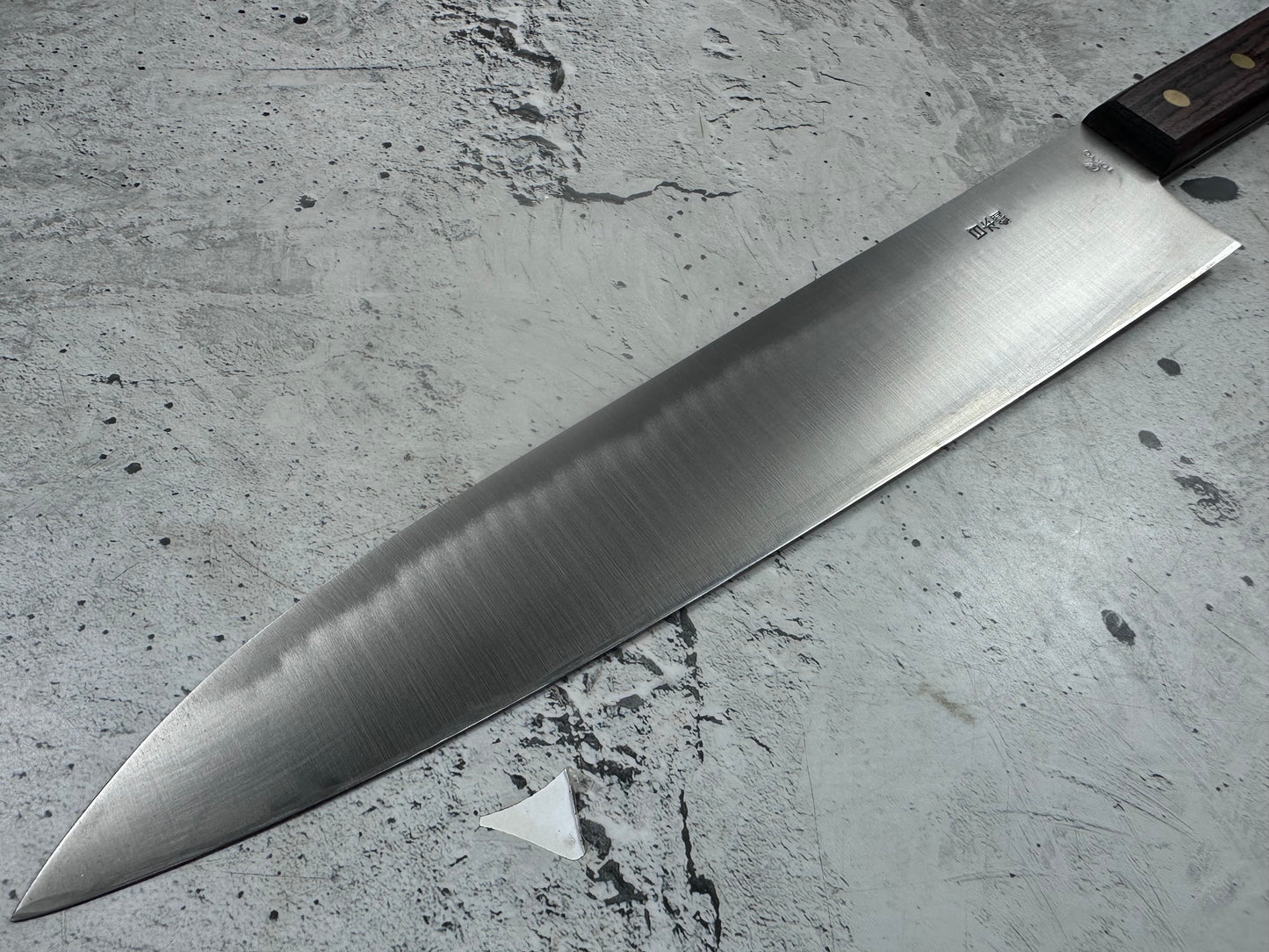 Vintage Gensukehisa Gyuto 300mm Carbon Steel Wood Handle 2239
