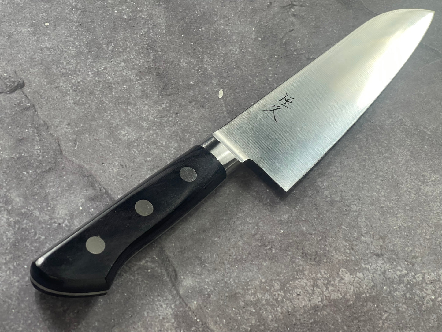 Tsunehisa AUS8 Santoku Knife 180mm Pakkawood Handle - Made in Japan