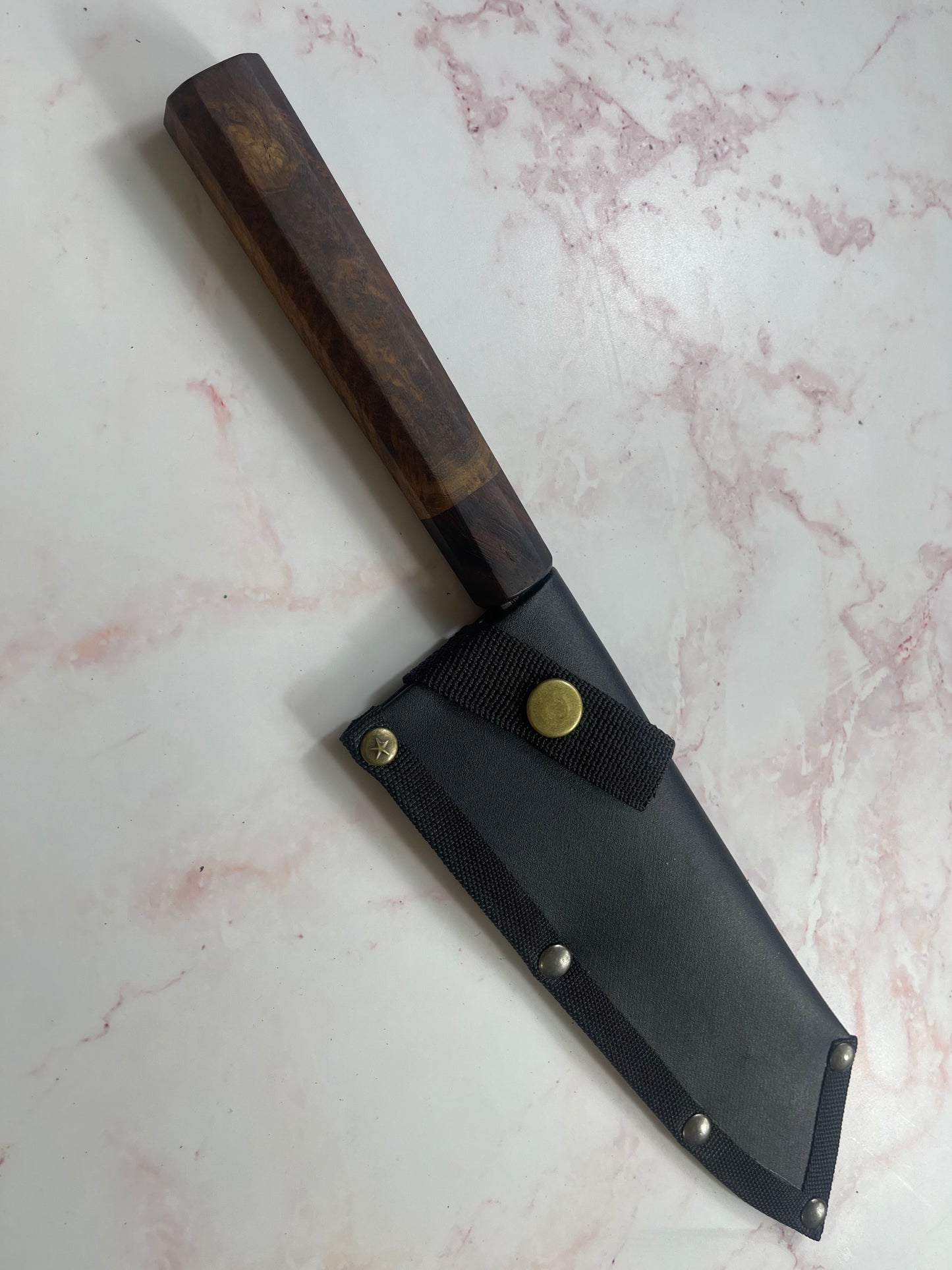 SanMai Santoku 180mm Nashiji Etched, Jatiwood & Rosewood Handle
